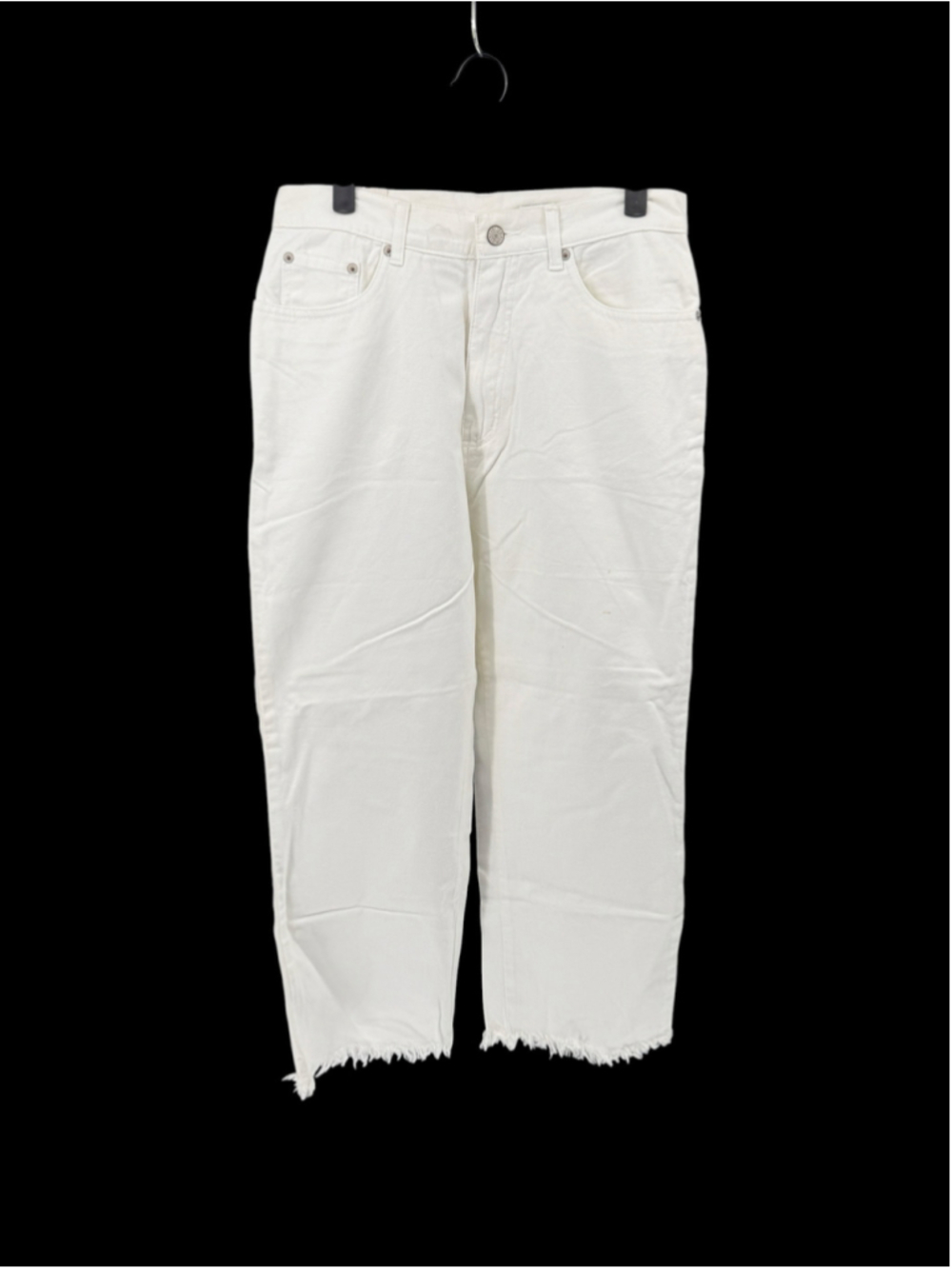Women's Bill Blass White Cropped Jeans Size 10
